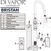 Bristan Gallery Flex Sink Mixer Grey Tap Spares